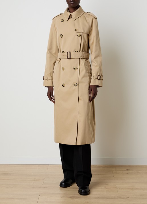 Burberry Asymmetrische trenchcoat met paspelzakken - detail 4 zwart