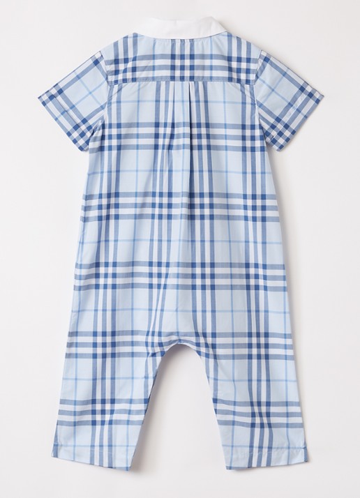 Burberry Babypak met ruitdessin - voorkant 2 lichtblauw