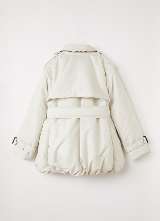 Burberry Berry parka met strikceintuur - achterkant 3 beige