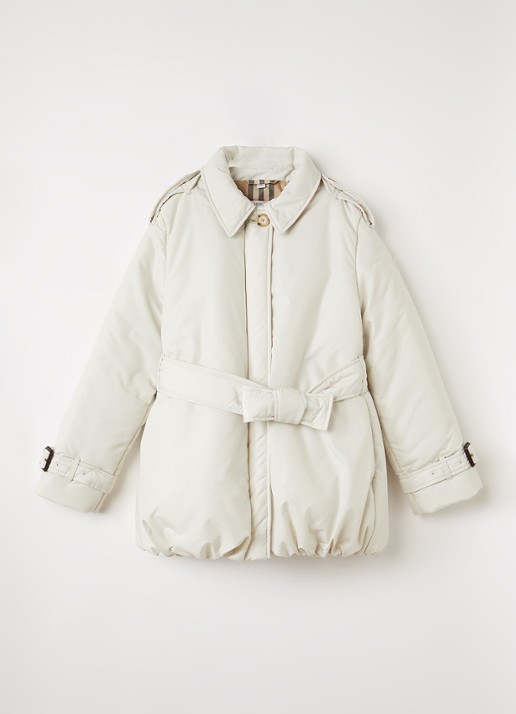 Burberry Berry parka met strikceintuur