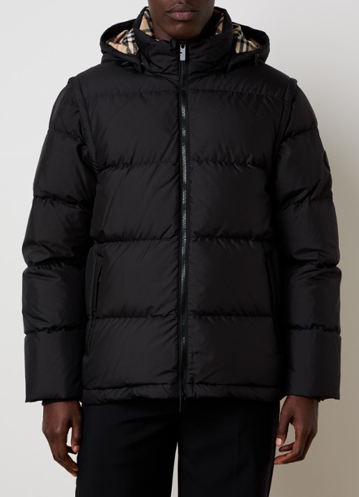 Burberry Bideford puffer jack met afneembare capuchon en mouwen