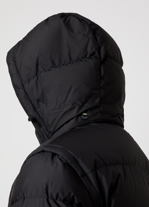 Burberry Bideford puffer jack met afneembare capuchon en mouwen - detail 3 zwart