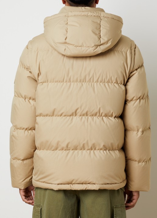 Burberry Bideford puffer jack met donsvulling - achterkant 4 khaki
