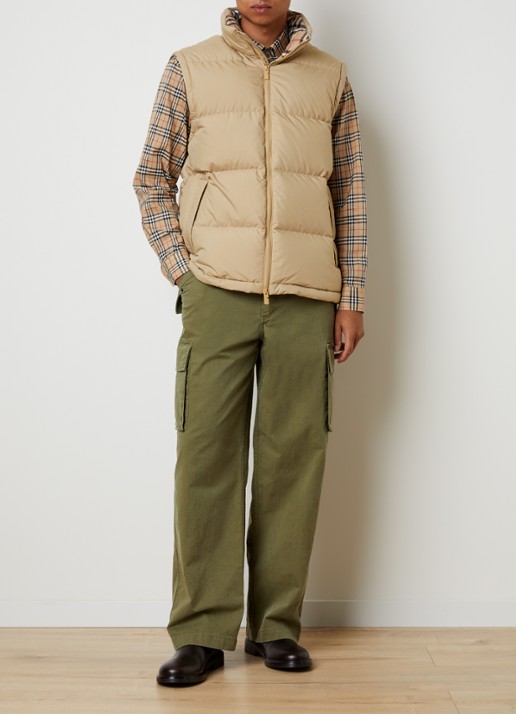 Burberry Bideford puffer jack met donsvulling - voorkant 6 khaki