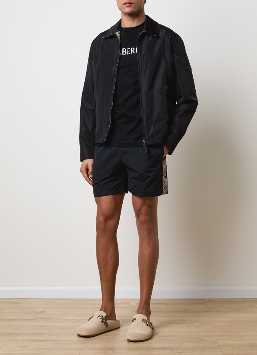 Burberry Bloomsbury reversible jack met steekzakken - voorkant 7 zwart
