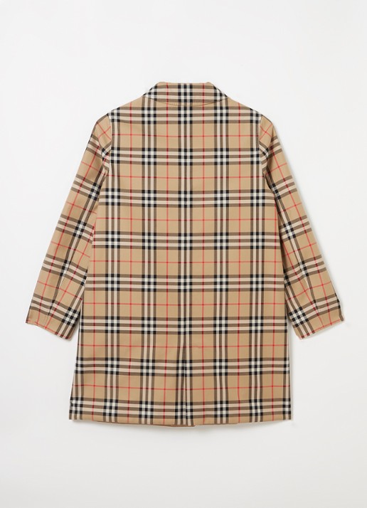 Burberry Braxton reversible parka met ruitdessin - achterkant beige