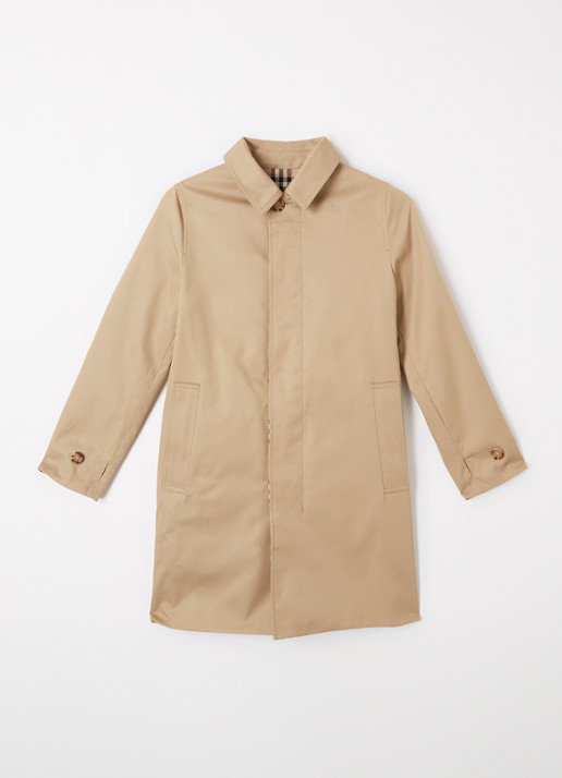 Burberry Braxton reversible parka met ruitdessin - voorkant 3 beige