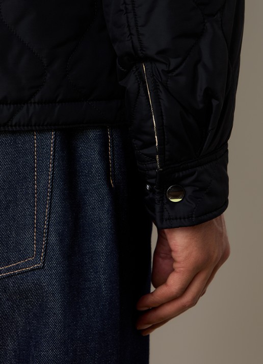 Burberry Brighton quilted jack met steekzakken - detail 4 zwart