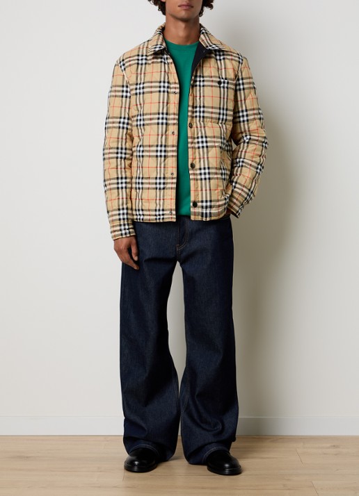 Burberry Brighton quilted jack met steekzakken - voorkant 6 zwart