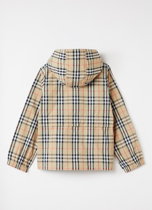Burberry Briony jack met ruitdessin - achterkant 3 camel