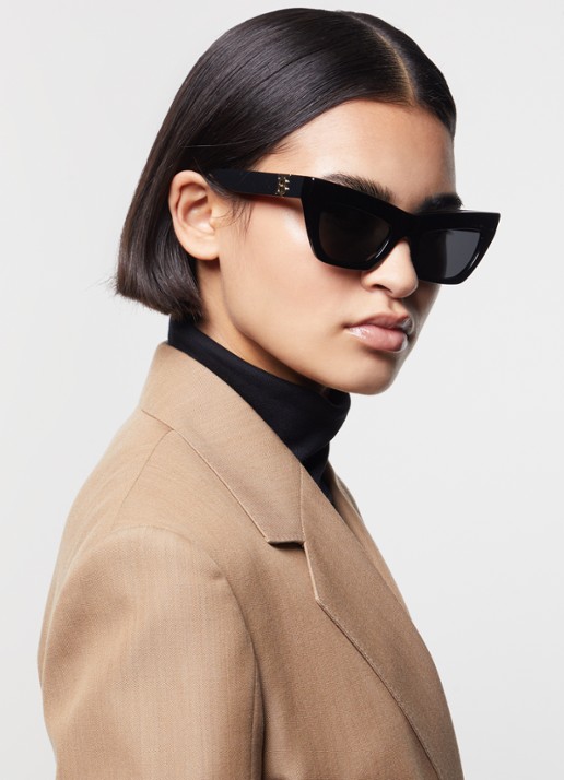Burberry Cat Eye zonnebril BE4405 - voorkant 5 zwart