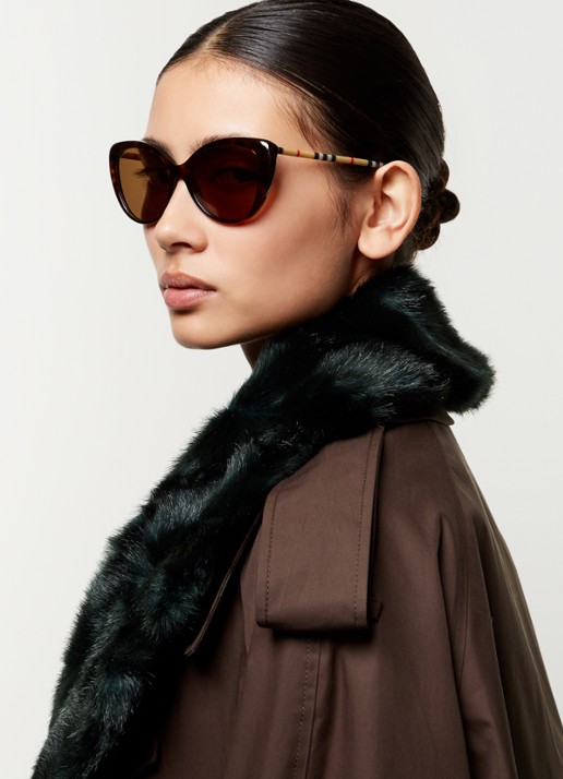 Burberry Cat Eye zonnebril BE4407   - voorkant 5 bruin
