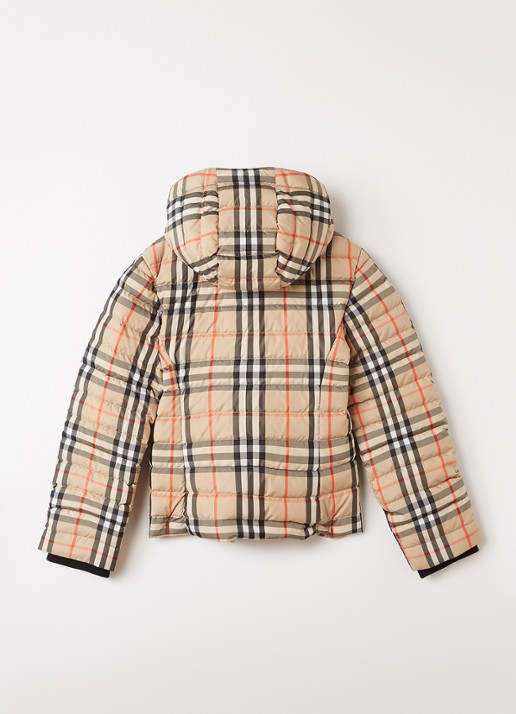 Burberry Cecilia puffer jack met donsvulling - achterkant beige