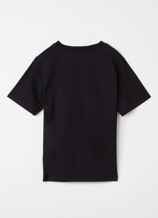 Burberry Cedar T-shirt met logoborduring - voorkant 2 zwart