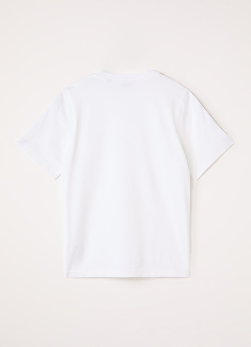 Burberry Cedar T-shirt met logoborduring - voorkant 2 wit