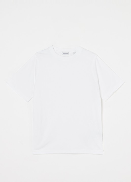 Burberry Cedar T-shirt met ronde hals - voorkant wit