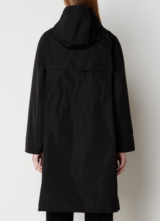 Burberry Charminster parka met logoborduring - achterkant 6 zwart