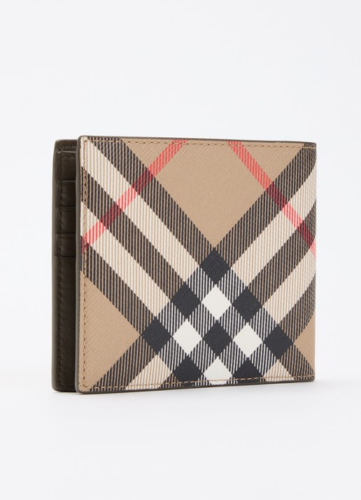 Burberry Check portemonnee met ruitdessin - achterkant 3 camel