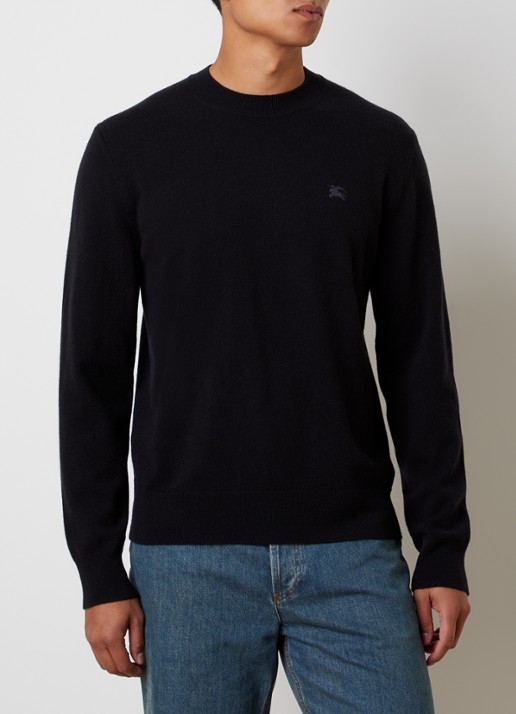 Burberry Clifford fijngebreide pullover van kasjmier met logoborduring