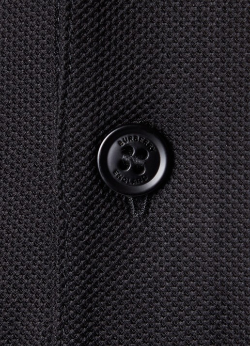 Burberry Cody regular fit polo met logoprint - detail 2 zwart