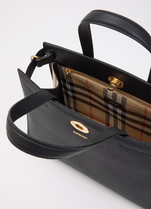 Burberry Cotsworld handtas van kalfsleer met afneembare schouderriem - detail 2 zwart