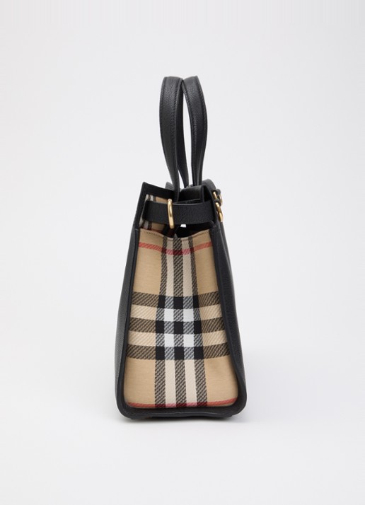 Burberry Cotsworld handtas van kalfsleer met afneembare schouderriem - detail 3 zwart