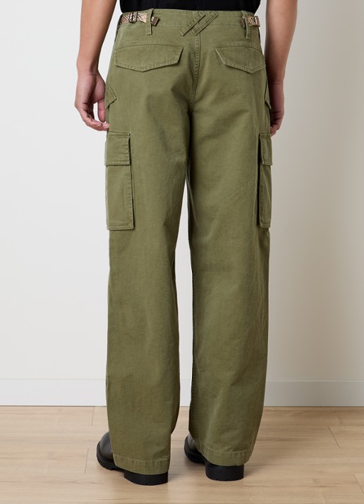 Burberry Cyrus loose fit cargobroek met klepzakken - achterkant beige