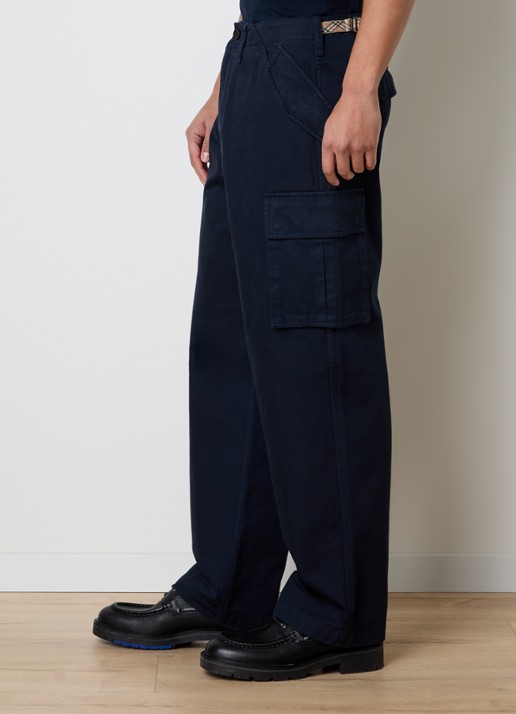 Burberry Cyrus loose fit cargobroek met klepzakken - detail 3 donkerblauw