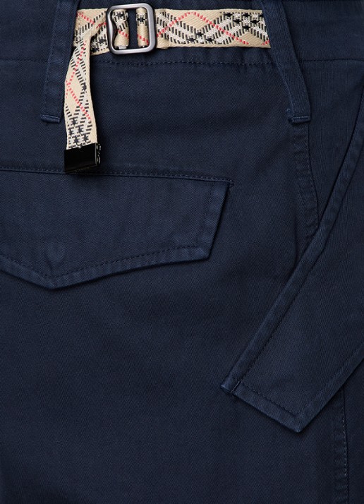 Burberry Cyrus loose fit cargobroek met klepzakken - detail 4 donkerblauw