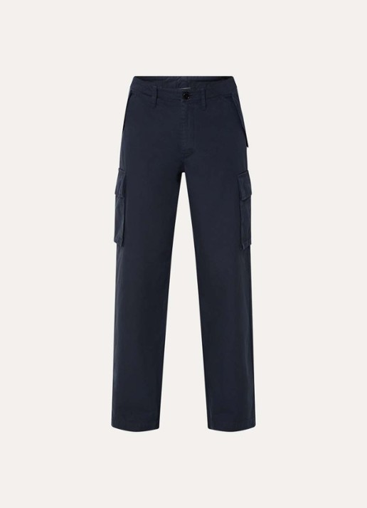 Burberry Cyrus loose fit cargobroek met klepzakken - voorkant 5 donkerblauw