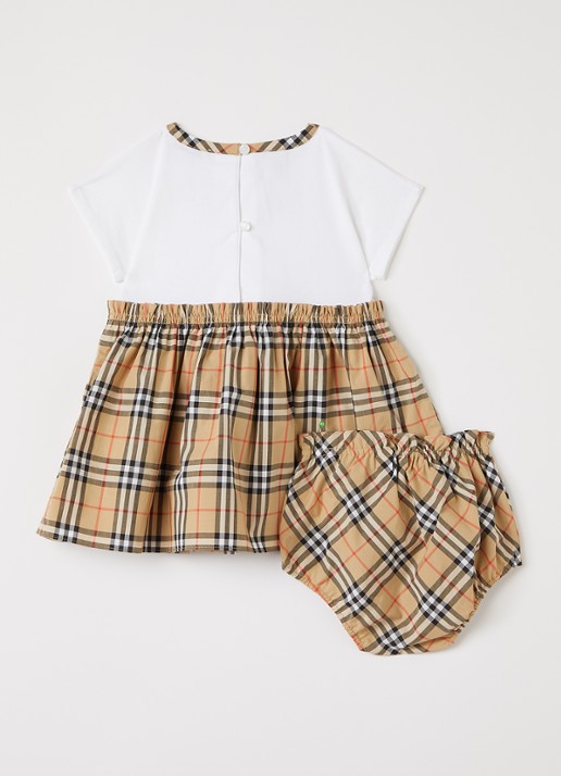 Burberry Deborah jurk met bloomer - voorkant 2 wit