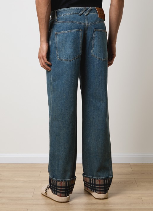 Burberry Dexter straight leg jeans met medium wassing - achterkant 3 indigo