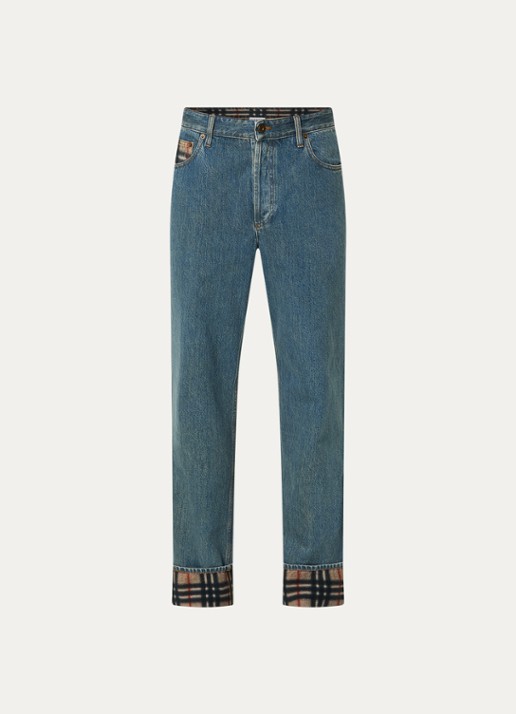 Burberry Dexter straight leg jeans met medium wassing - voorkant indigo