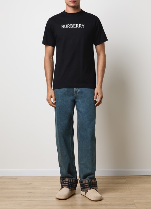 Burberry Dexter straight leg jeans met medium wassing - voorkant 2 indigo