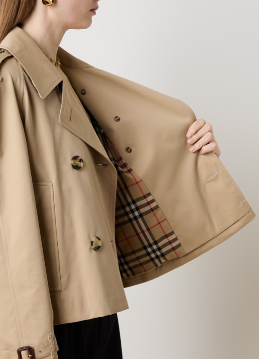 Burberry Double-breasted trenchcoat met steekzakken - detail 4 beige
