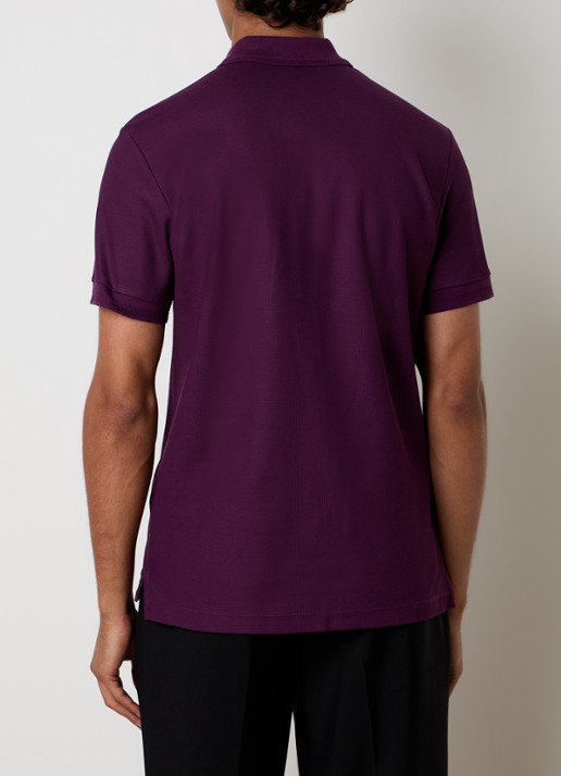 Burberry Eddie regular fit polo met logo - achterkant 3 paars