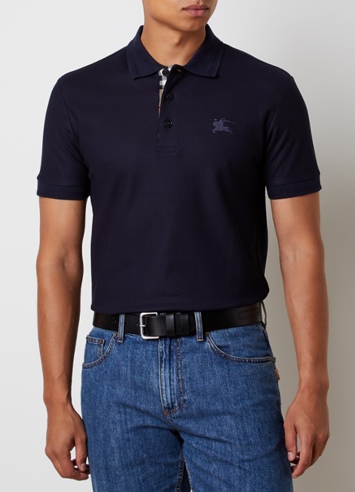 Burberry Eddie slim fit polo van piqué katoen met logoborduring
