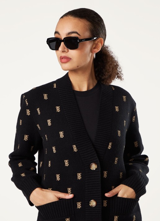 Burberry Eldon zonnebril BE4349 - voorkant 5 zwart