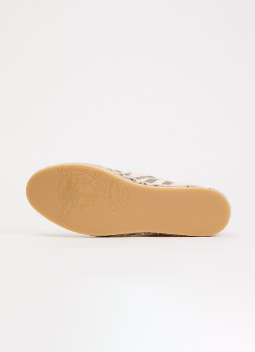 Burberry Espadrille met ruit dessin - detail 5 lichtroze