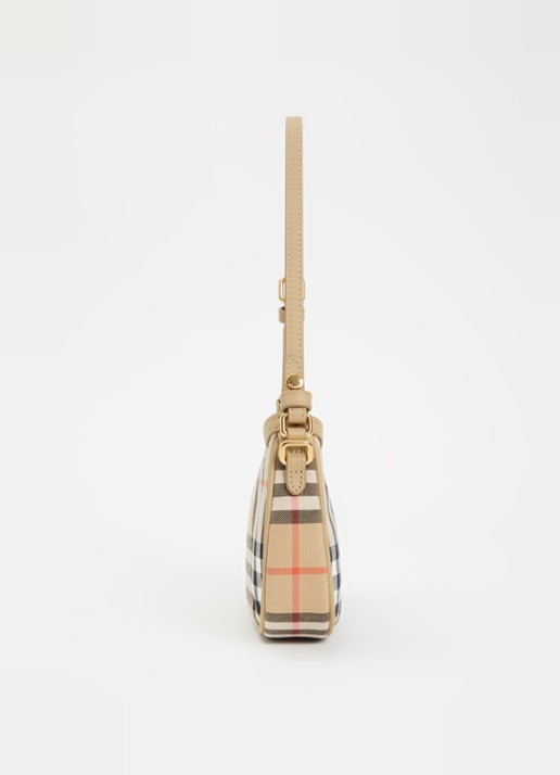 Burberry Eugenie schoudertas met ruitdessin en details van leer  - detail 3 zand