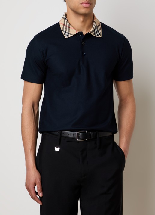 Burberry Evan regular fit polo met stretch