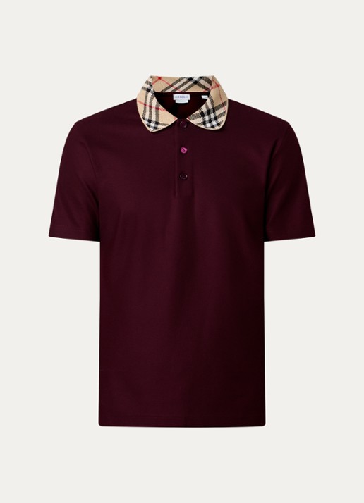 Burberry Evan regular fit polo van piqué katoen - voorkant 3 rood