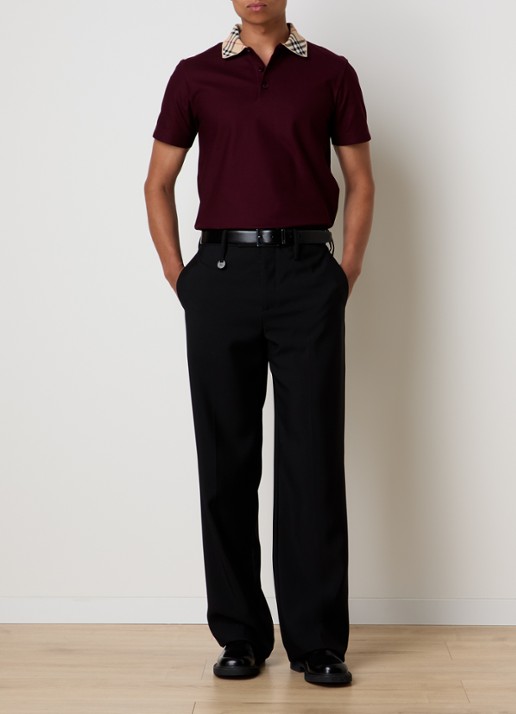 Burberry Evan regular fit polo van piqué katoen - voorkant 4 rood