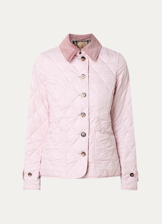 Burberry Fernleigh gewatteerd jack met steekzakken - voorkant 4 lichtroze