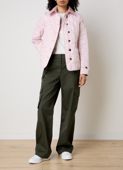 Burberry Fernleigh gewatteerd jack met steekzakken - voorkant 5 lichtroze