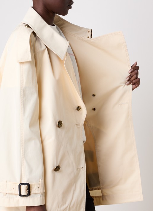 Burberry Fitzrovia trenchcoat met ceintuur - detail 2 creme