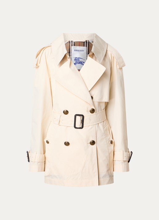 Burberry Fitzrovia trenchcoat met ceintuur - voorkant 4 creme