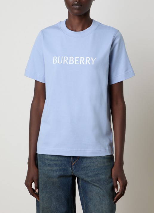 Burberry Frankie T-shirt met logo - detail 3 lavendel