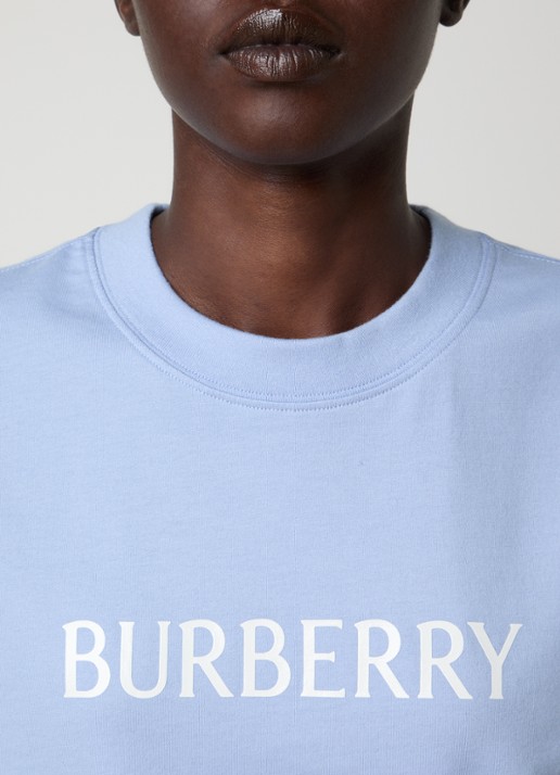 Burberry Frankie T-shirt met logo - detail 4 lavendel