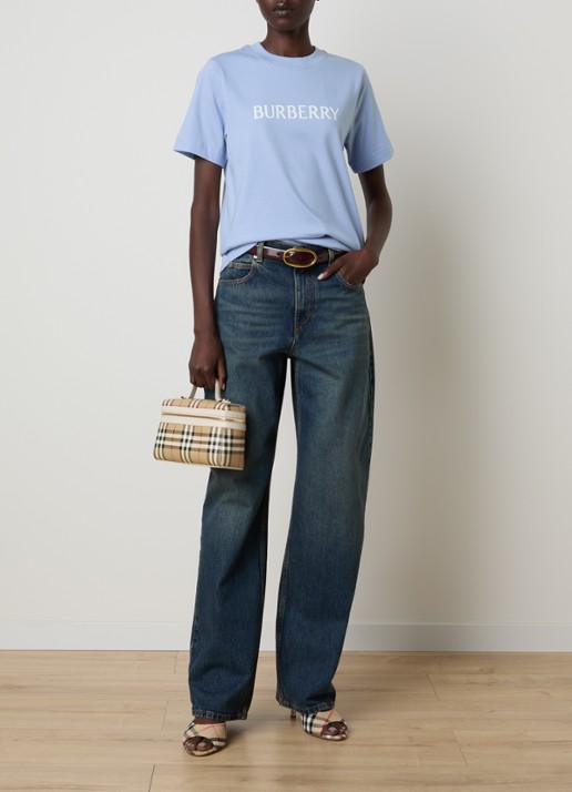 Burberry Frankie T-shirt met logo - voorkant 2 lavendel